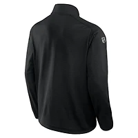 Sweat-shirt léger à fermeture éclair quart de tour Pro Rink authentique des Penguins Pittsburgh Fanatics pour hommes, noir