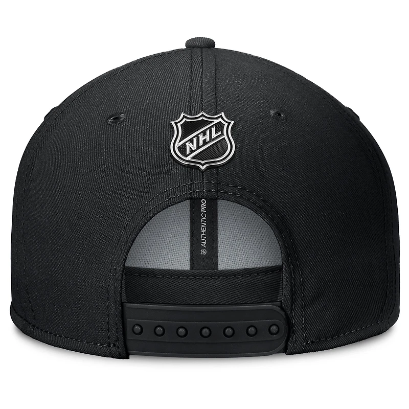 Casquette snapback authentique Pro Rink Lockup des Penguins de Pittsburgh pour homme, noire, Fanatics