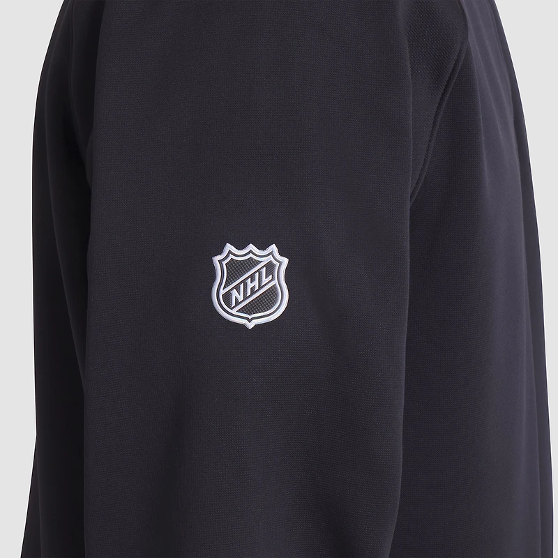 Men's Fanatics Black Pittsburgh Penguins Authentic Pro Rink Raglan Quarter-Zip Pullover