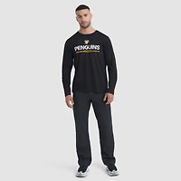 Men's Fanatics Black Pittsburgh Penguins Authentic Pro Rink Tech Long Sleeve T-Shirt