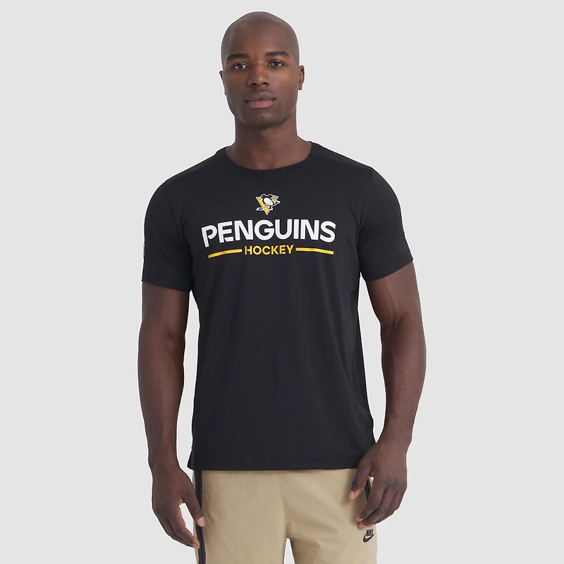 Men's Fanatics Black Pittsburgh Penguins Authentic Pro Rink Tech T-Shirt