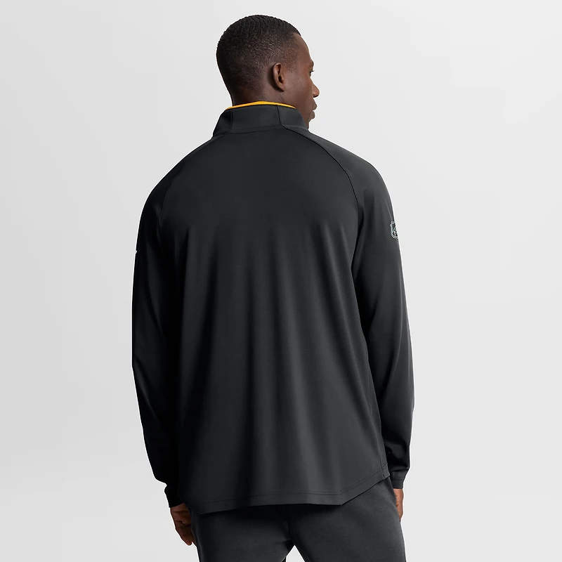 Pull d'entraînement à glissière quart de tour authentique Pro Rink des Penguins Pittsburgh pour hommes Fanatics noir