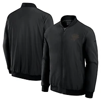 Men's Fanatics Black Pittsburgh Penguins Authentic Pro Road Lightweight Full-Zip Bomber Jacket