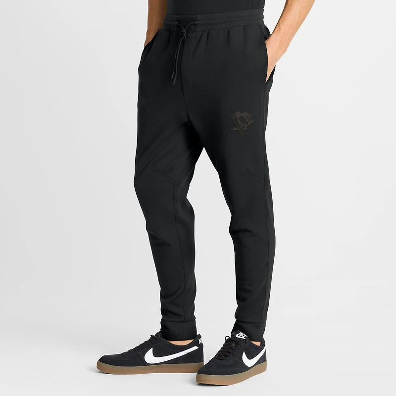Pantalon de jogging Fanatics noir authentique Pro Road Tri-Blend pour homme des Penguins Pittsburgh
