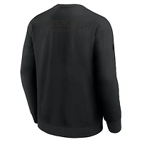 Sweat-shirt Fanatics noir authentique Pro Road Tri-Blend pour homme des Penguins de Pittsburgh