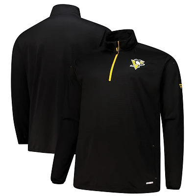 Haut à glissière quart de tour Authentic Pro Fanatics pour hommes, noir, Pittsburgh Penguins, grandes tailles