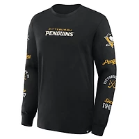Men's Fanatics Black Pittsburgh Penguins Boxed Legacy Long Sleeve T-Shirt