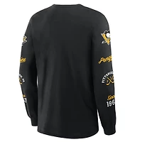 Men's Fanatics Black Pittsburgh Penguins Boxed Legacy Long Sleeve T-Shirt