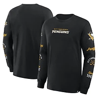 Men's Fanatics Black Pittsburgh Penguins Boxed Legacy Long Sleeve T-Shirt