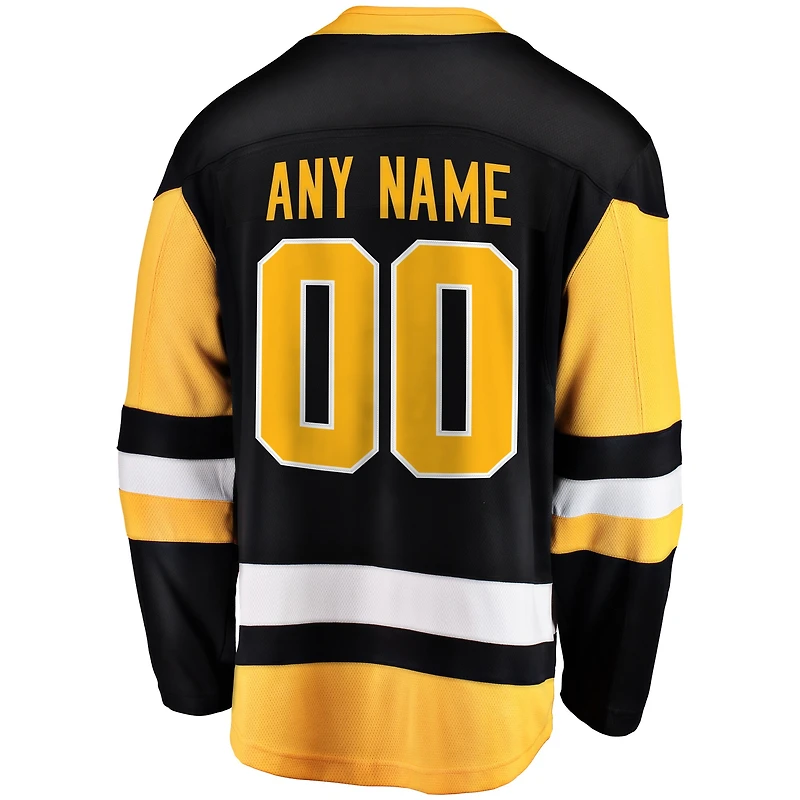 Hommes Fanatics Branded Black Pittsburgh Penguins Breakaway - Maillot personnalisé