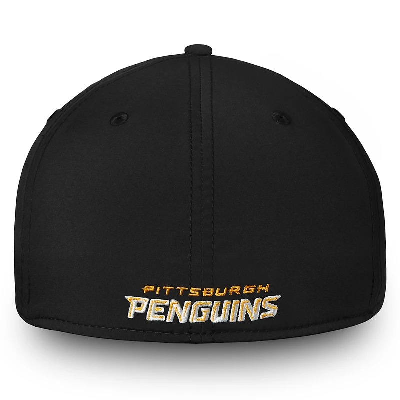 Men's Fanatics Black Pittsburgh Penguins Core Primary Logo Flex Hat