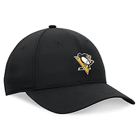 Casquette réglable Ripstop noire Fanatics pour hommes des Penguins de Pittsburgh Front Office