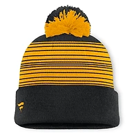 Men's Fanatics  Black Pittsburgh Penguins Fundamental Spirit Cuffed Pom Knit Hat