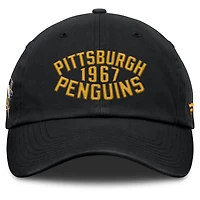 Men's Fanatics Black Pittsburgh Penguins Fundamentals Archer Adjustable Hat