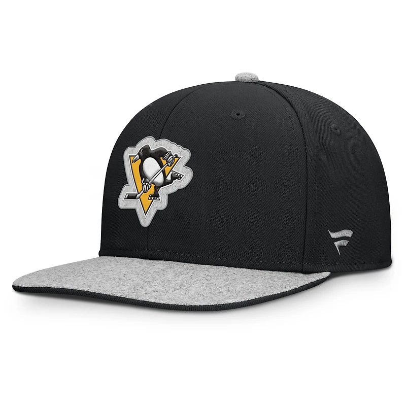 Men's Fanatics Black Pittsburgh Penguins Fundamentals Loden Snapback Hat
