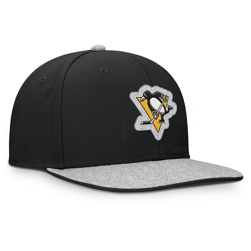 Casquette snapback Fundamentals Loden des Penguins de Pittsburgh pour hommes, noire, Fanatics