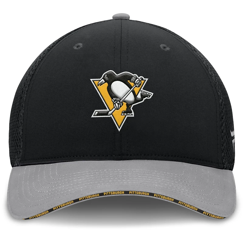 Men's Fanatics Black Pittsburgh Penguins Fundamentals Span Flex Hat