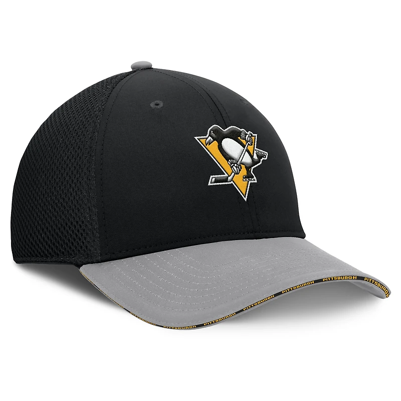 Men's Fanatics Black Pittsburgh Penguins Fundamentals Span Flex Hat