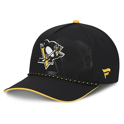 Men's Fanatics  Black Pittsburgh Penguins On Stage Podium A-Frame Adjustable Hat
