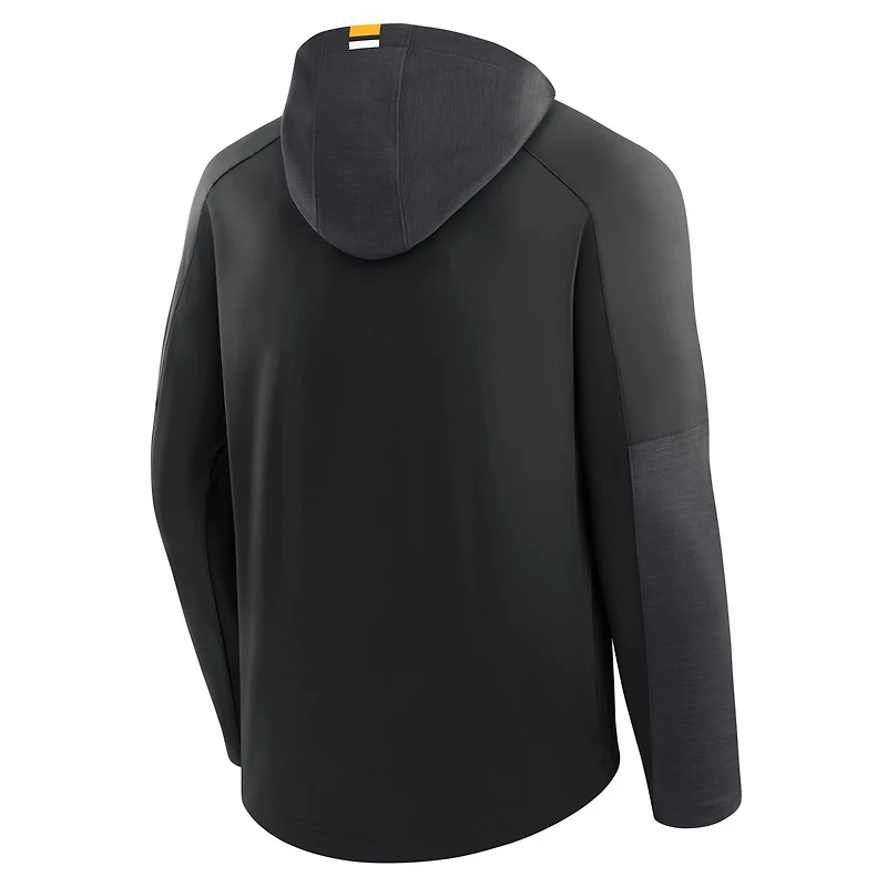 Men's Fanatics Black Pittsburgh Penguins Penalty Shot Long Sleeve Hoodie T-Shirt