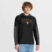 Men's Fanatics Black Pittsburgh Penguins Penalty Shot Long Sleeve Hoodie T-Shirt