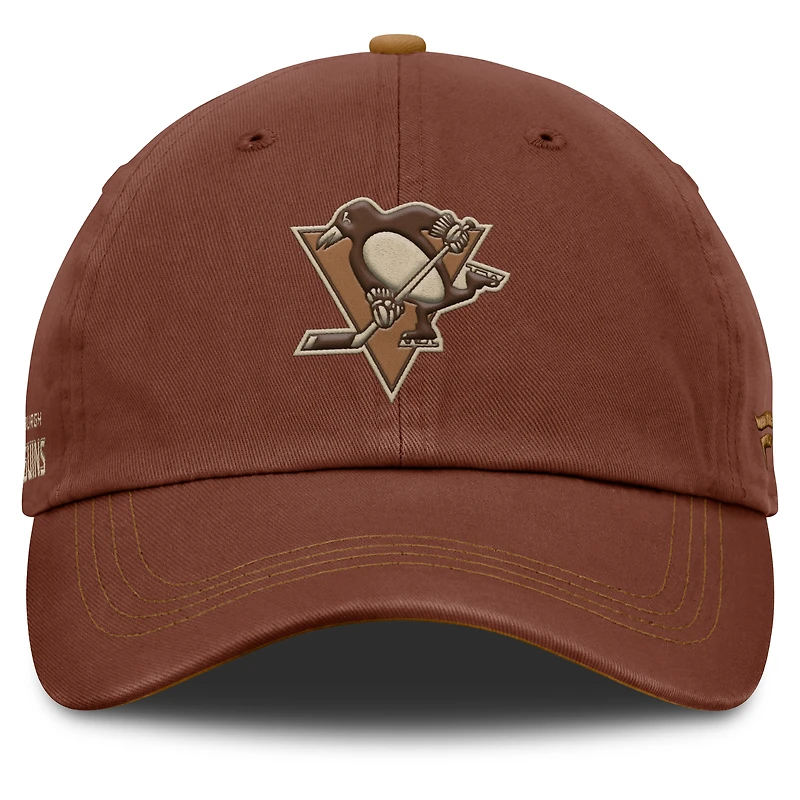 Men's Fanatics  Brown Pittsburgh Penguins Fall Leaves Timber Adjustable Hat