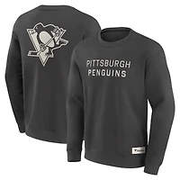 Men's Fanatics Charcoal Pittsburgh Penguins Elements Future Ground Lettering Pullover Sweatshirt
