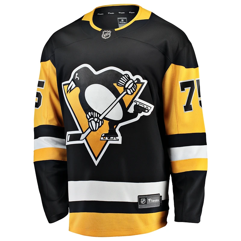 Maillot noir Connor Clifton des Penguins de Pittsburgh pour hommes, équipe à domicile, Breakaway