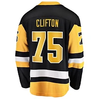 Men's Fanatics Connor Clifton Black Pittsburgh Penguins Home Breakaway Jersey