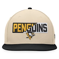 Men's Fanatics Cream/Black Pittsburgh Penguins Goalaso Snapback Hat