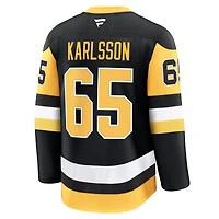 Maillot Premium à domicile noir des Penguins de Pittsburgh Fanatics Erik Karlsson pour hommes