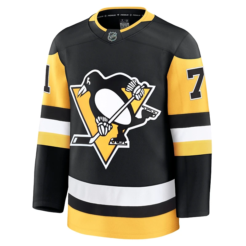 Maillot Premium à domicile noir Evgeni Malkin des Penguins de Pittsburgh pour hommes Fanatics