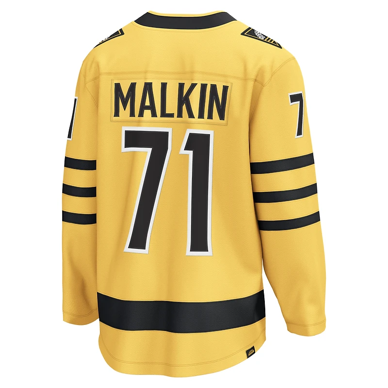 Men's Fanatics Evgeni Malkin Gold Pittsburgh Penguins Alternate Breakaway Player Jersey