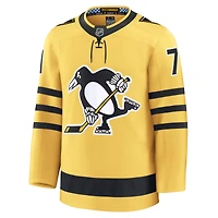 Maillot de joueur premium alternatif doré Evgeni Malkin des Penguins Pittsburgh pour hommes Fanatics