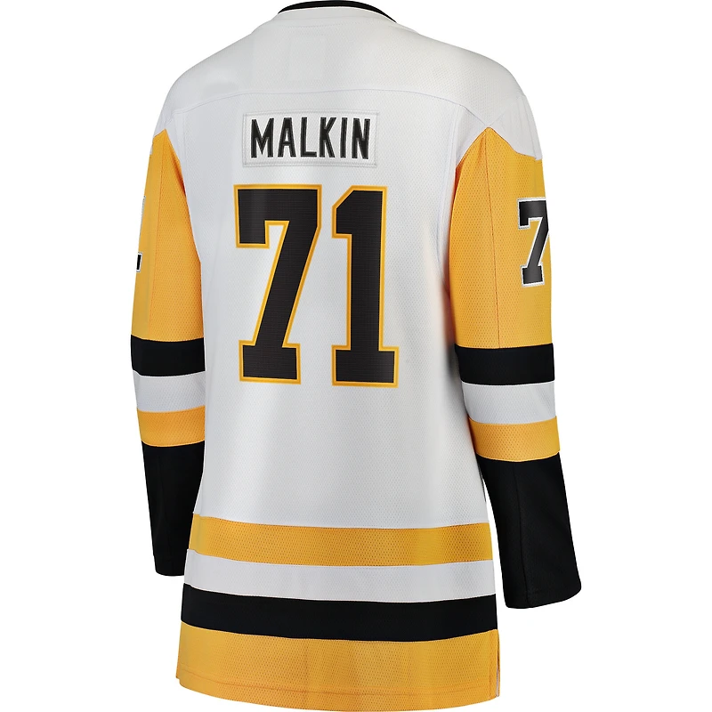 Maillot de joueur Premier Breakaway des Penguins Pittsburgh blanc Evgeni Malkin Fanatics pour hommes