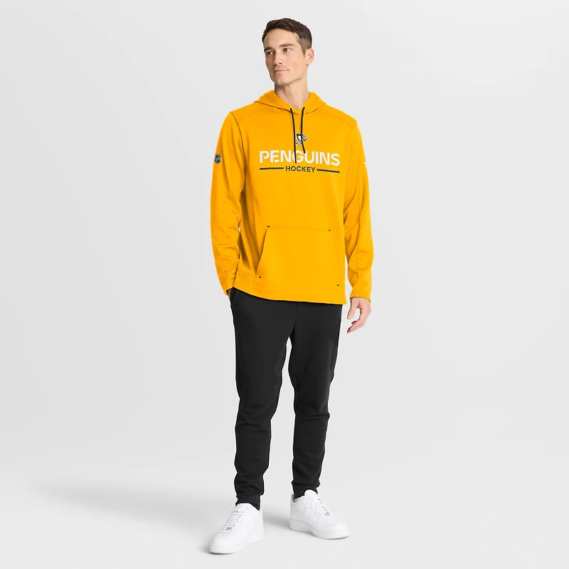 Sweat à capuche authentique Pro Rink des Penguins de Pittsburgh Fanatics Gold pour hommes