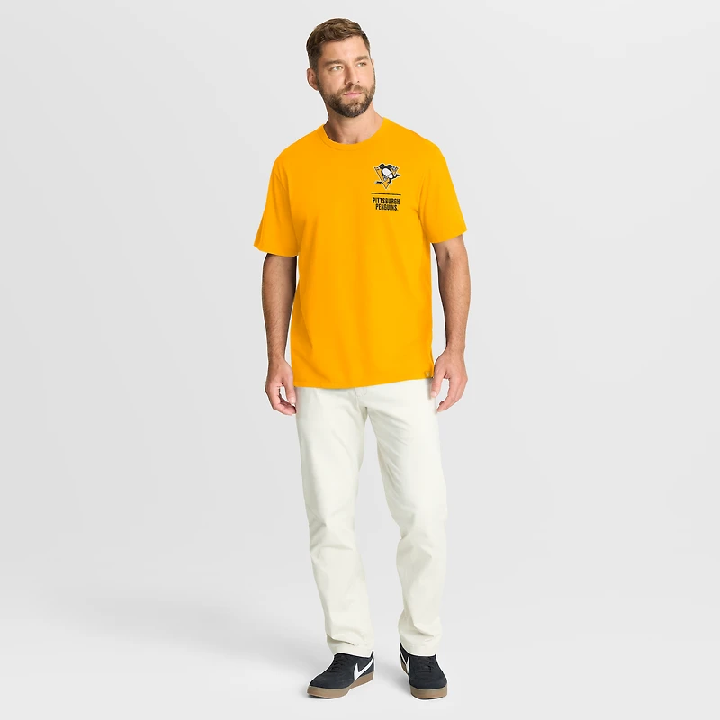 Men's Fanatics Gold Pittsburgh Penguins Crash The Net Legacy T-Shirt