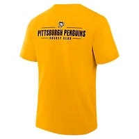 Men's Fanatics Gold Pittsburgh Penguins Crash The Net Legacy T-Shirt