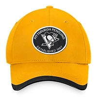 Casquette réglable fondamentale Fanatics Gold Pittsburgh Penguins pour hommes