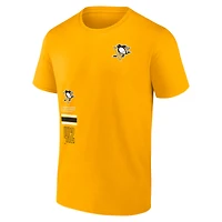 T-shirt Fanatics Gold Pittsburgh Penguins pour hommes représentent