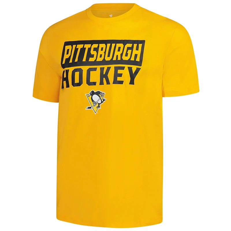 Men's Fanatics  Gold Pittsburgh Penguins Serve T-Shirt