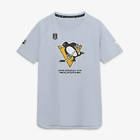 Men's Fanatics Gray Pittsburgh Penguins 2026 Stanley Cup Playoffs Authentic Pro Rink Performance T-Shirt