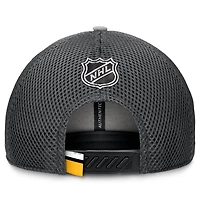 Casquette ajustable authentique Pro Home Ice Trucker des Penguins de Pittsburgh pour hommes Fanatics Grey