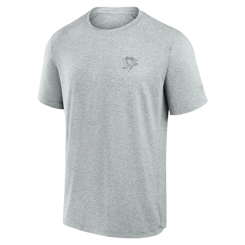 Men's Fanatics Gray Pittsburgh Penguins Front Office Tech T-Shirt