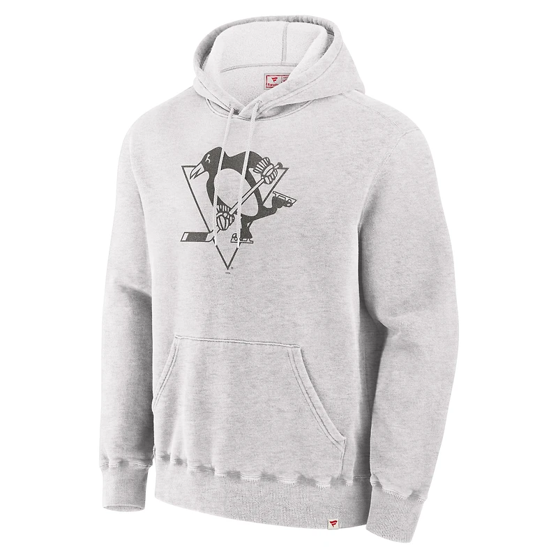 Men's Fanatics Gray Pittsburgh Penguins Made Canada Fleece Pullover Hoodie
