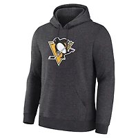 Men's Fanatics Heather Charcoal Pittsburgh Penguins Essential Hoodie
