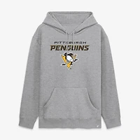 Sweat à capuche polaire domicile Pittsburgh Penguins gris chiné pour homme (Fanatics)
