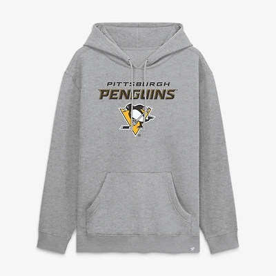 Sweat à capuche polaire domicile Pittsburgh Penguins gris chiné pour homme (Fanatics)