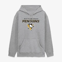 Sweat à capuche polaire domicile Pittsburgh Penguins gris chiné pour homme (Fanatics)