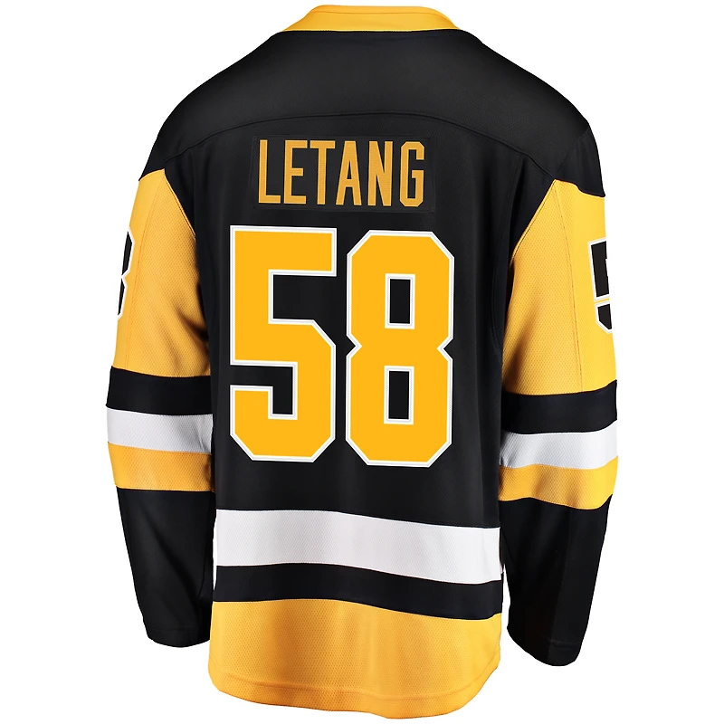 Fanatiques pour hommes de marque Kris Letang Black Pittsburgh Penguins Breakaway - Maillot joueur